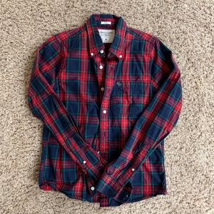 Red Plaid Abercrombie & Fitch Button Down
